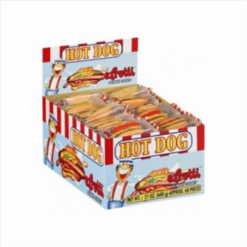 E.FRUTTI HOT DOGS GUMMI 8/60CT