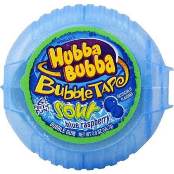 HUBBA BUBBA BUBBLE TAPE SOUR BLUE RASPBERRY 12/12CT