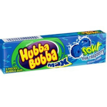 HUBBA BUBBA SOUR BLUE RASPBERRY 8/18CT