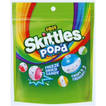 SKITTLES POP'D SOUR FREEZE DRIED POUCH 8/5.50OZ