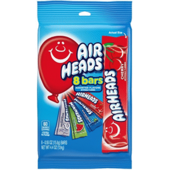 AIRHEADS ASSORTED 8 BARS PEG BAG 12/4.4OZ