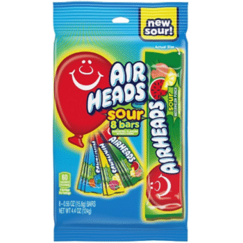 AIRHEADS SOUR 8 BARS PEG 12/4.4OZ
