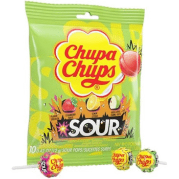 CHUPA CHUPS SOUR 10CT PEG 12/4.2OZ