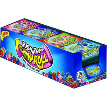 PUSH POP GUMMY ROLL 24/8CT