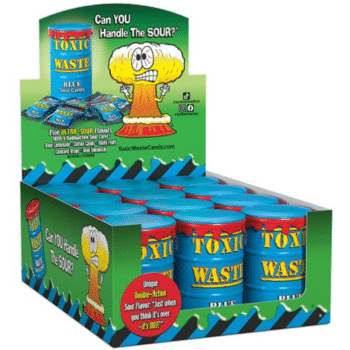 TOXIC WASTE SOUR CANDY BLUE DRUM 12/12CT