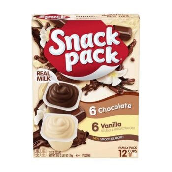 SNACK PACK Chocolate Vanilla Pudding 6/12/1.19KG