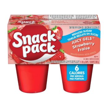 SNACK PACK Juicy Gels Reduced Sugar Strawberry 12/4/99g