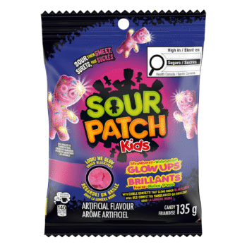 SOUR PATCH KIDS Glow Ups Strawberry-Watermelon Gummy Candy - 135g